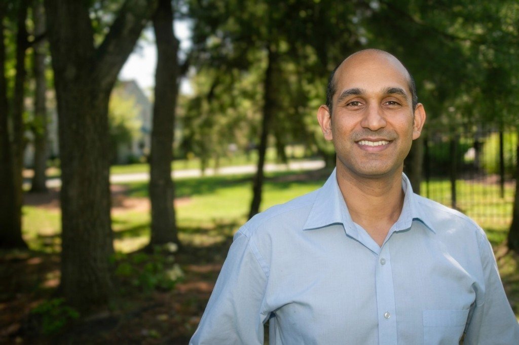 Outdoor portrait of Inderpreet Banga, candidate for Bridgewater-Raritan Board of Education